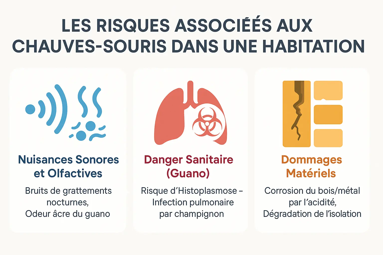 <strong>Risques sanitaires</strong> liés aux chauves-souris dans les habitations